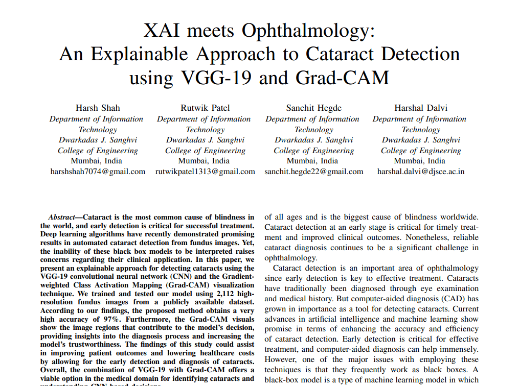 XAI meets Ophthalmology: An Explainable Approach to Cataract Detection using VGG-19 and Grad-CAM